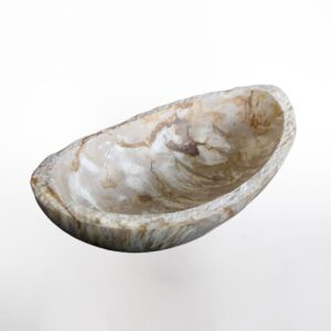 Petrified Wood Natural Lips Bowl / Oval Bowl S