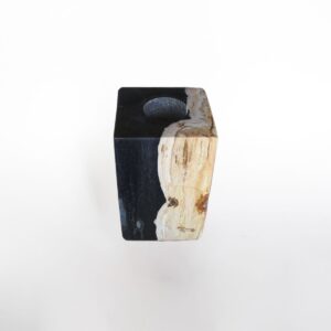 Petrified Wood Candle Holder set M